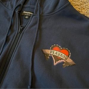 Pacsun oversized playboy navy blue sweatshirt size small